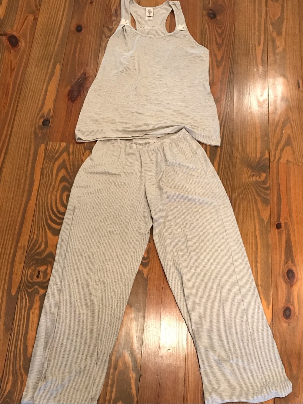 In Bloom Light Gray Ladies Two-Piece Pajama Set